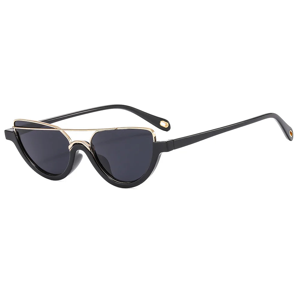 Half Frame Oval Sunglasses