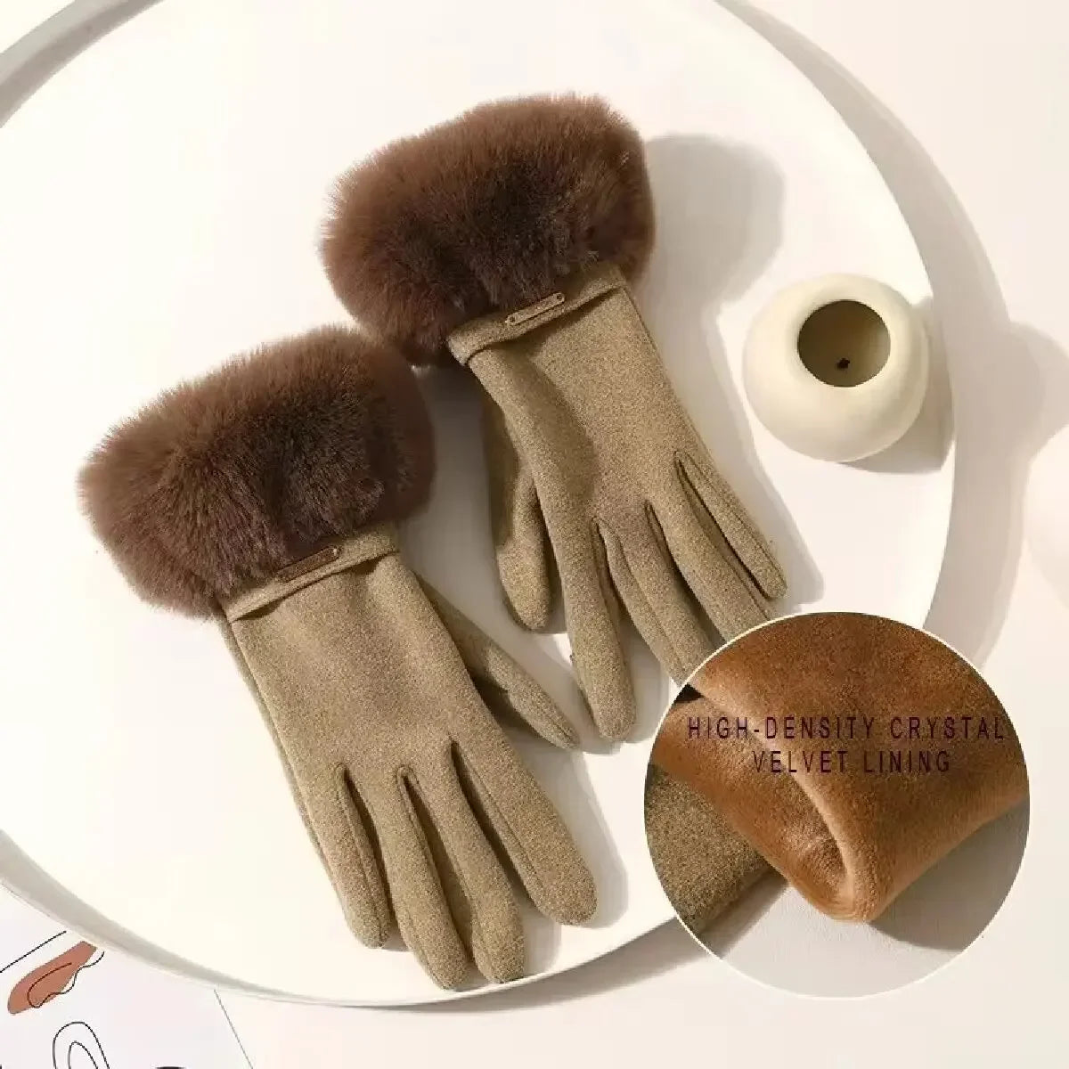 Plush Velvet Gloves