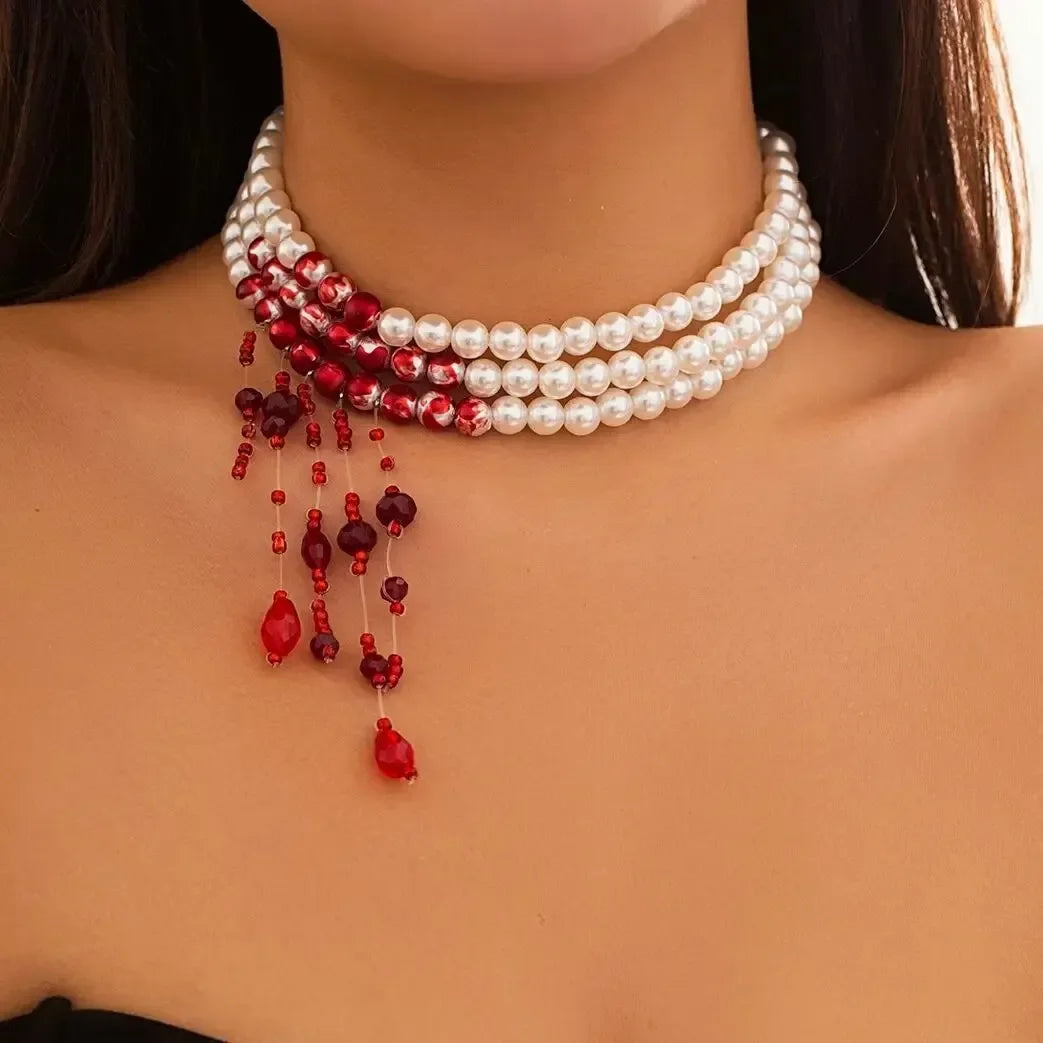 Gothic Pearl Necklace