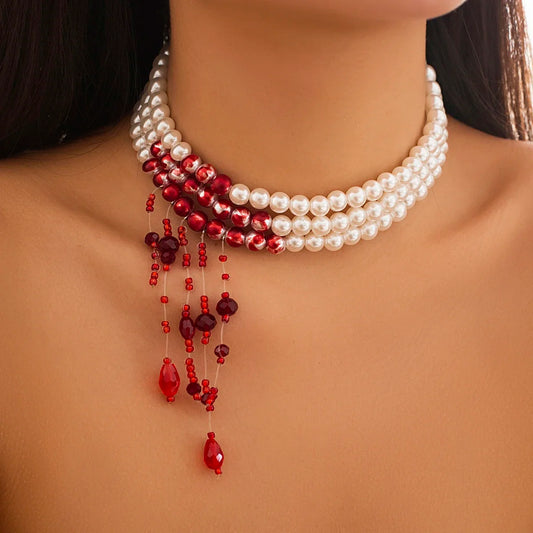 Gothic Pearl Necklace