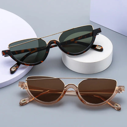 Half Frame Oval Sunglasses